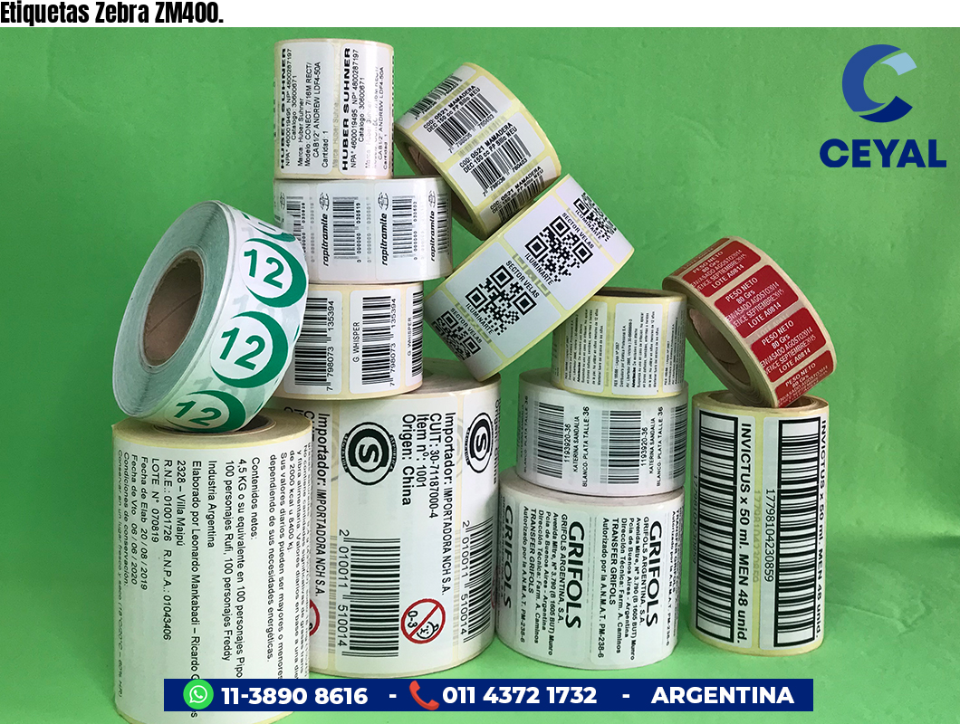 Etiquetas Zebra ZM400.