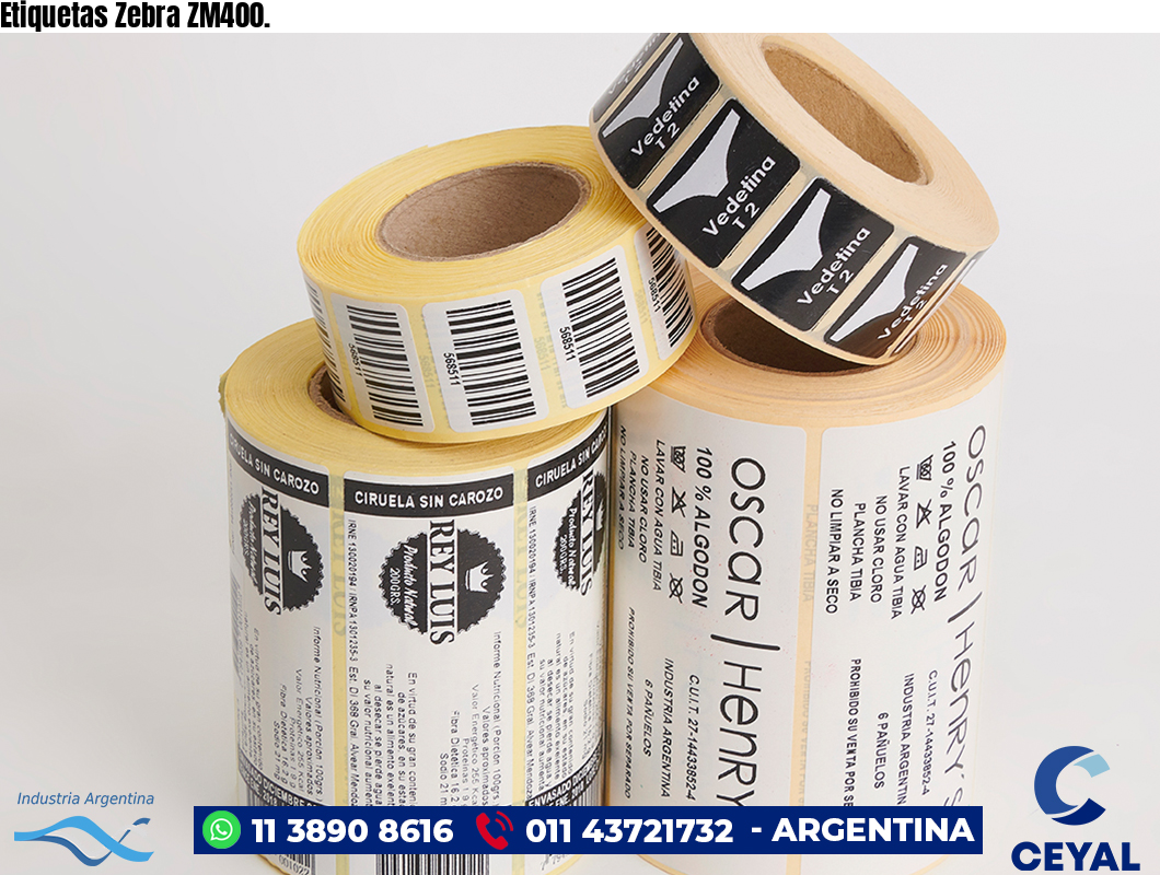 Etiquetas Zebra ZM400.