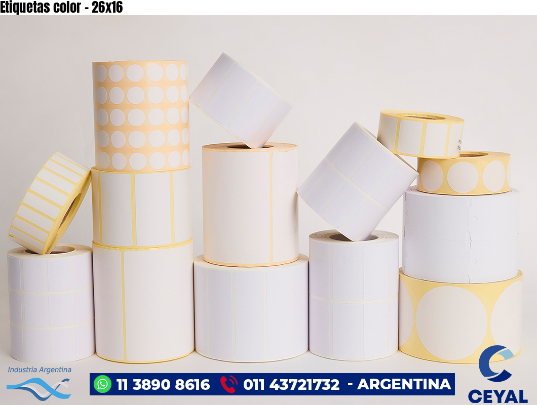 Etiquetas color - 26x16