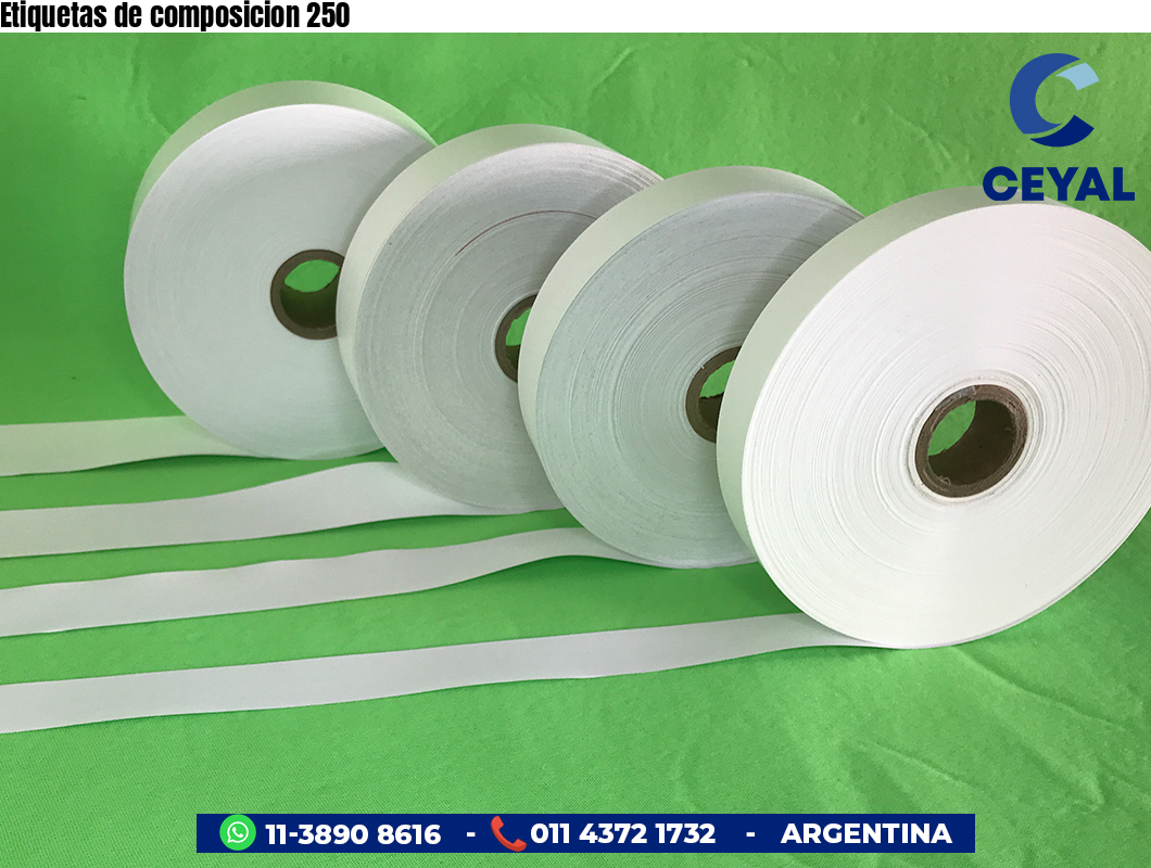Etiquetas de composicion 250