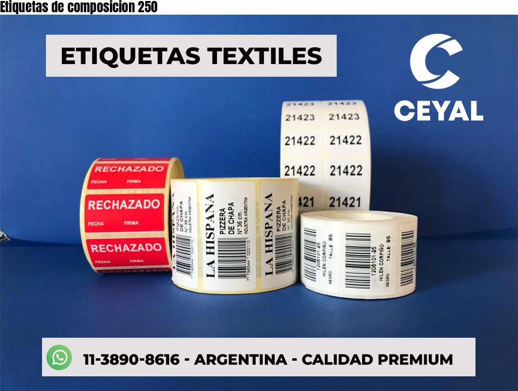 Etiquetas de composicion 250