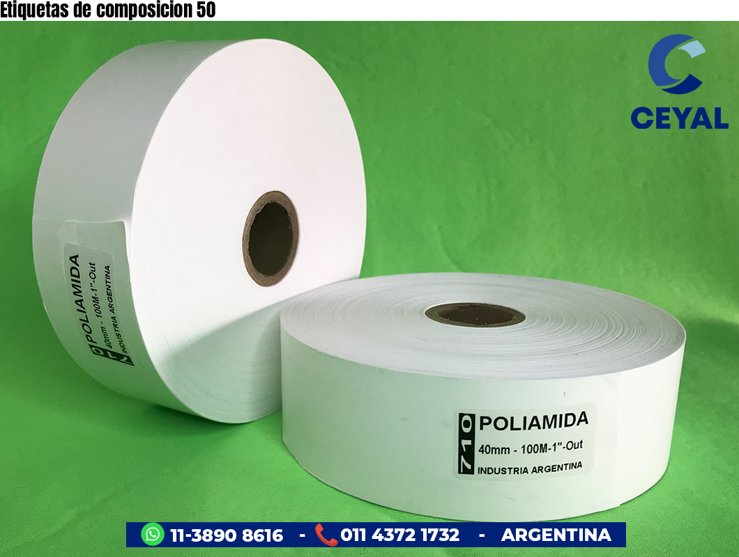 Etiquetas de composicion 50