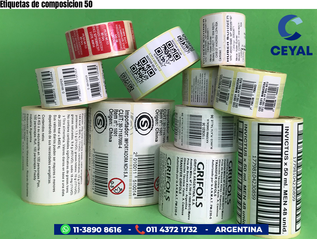 Etiquetas de composicion 50