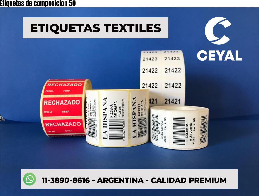 Etiquetas de composicion 50