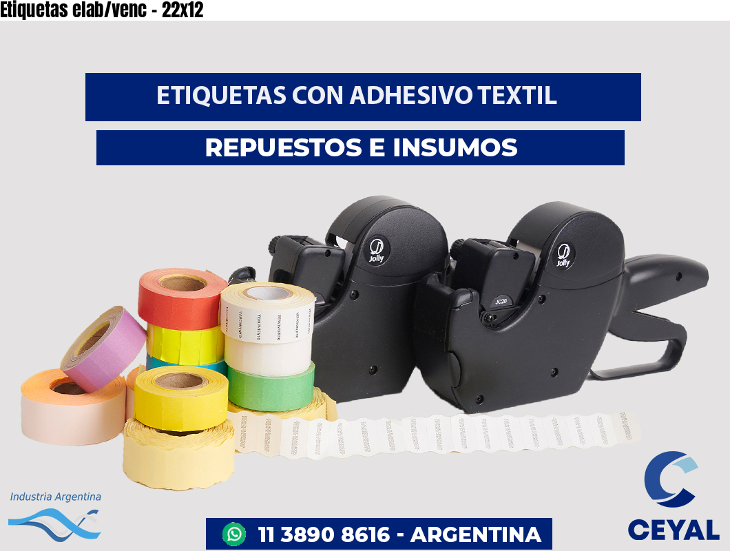 Etiquetas elab/venc - 22x12