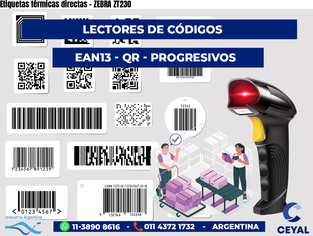 Etiquetas térmicas directas - ZEBRA ZT230