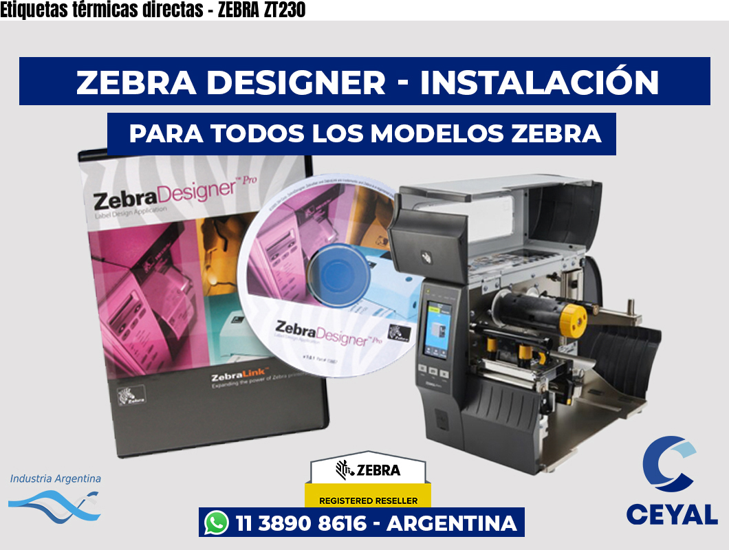 Etiquetas térmicas directas - ZEBRA ZT230