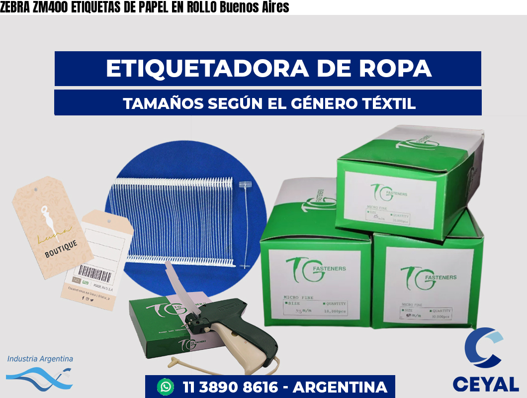 ZEBRA ZM400 ETIQUETAS DE PAPEL EN ROLLO Buenos Aires