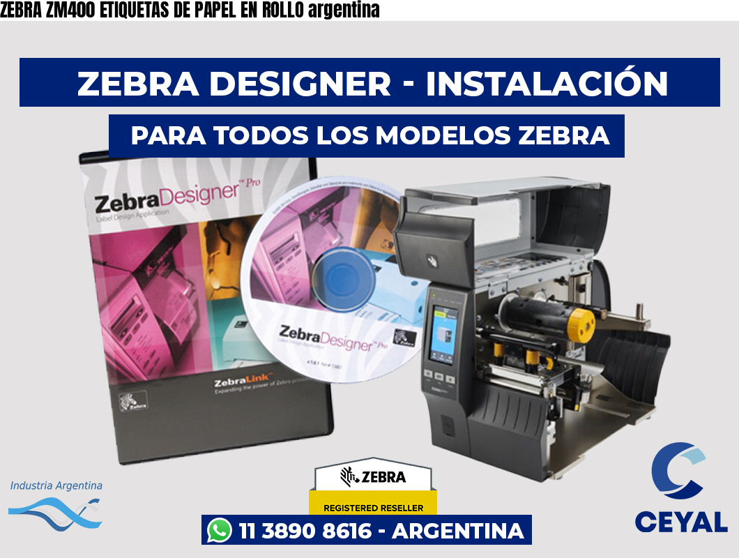 ZEBRA ZM400 ETIQUETAS DE PAPEL EN ROLLO argentina