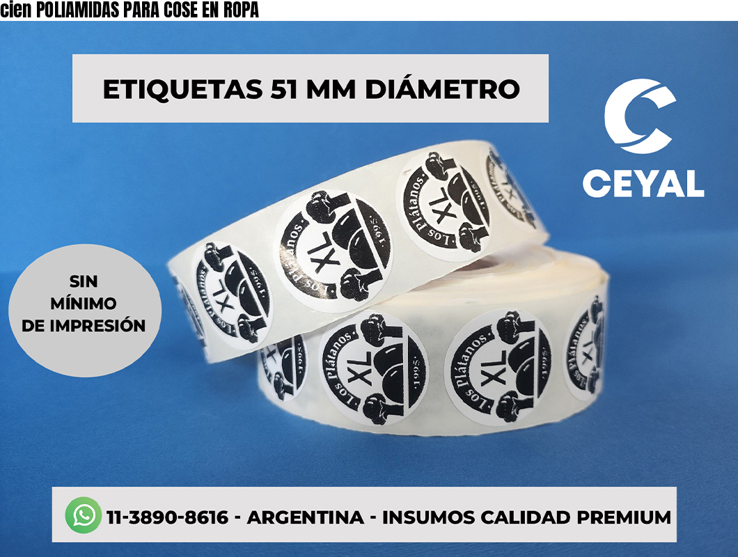 cien POLIAMIDAS PARA COSE EN ROPA