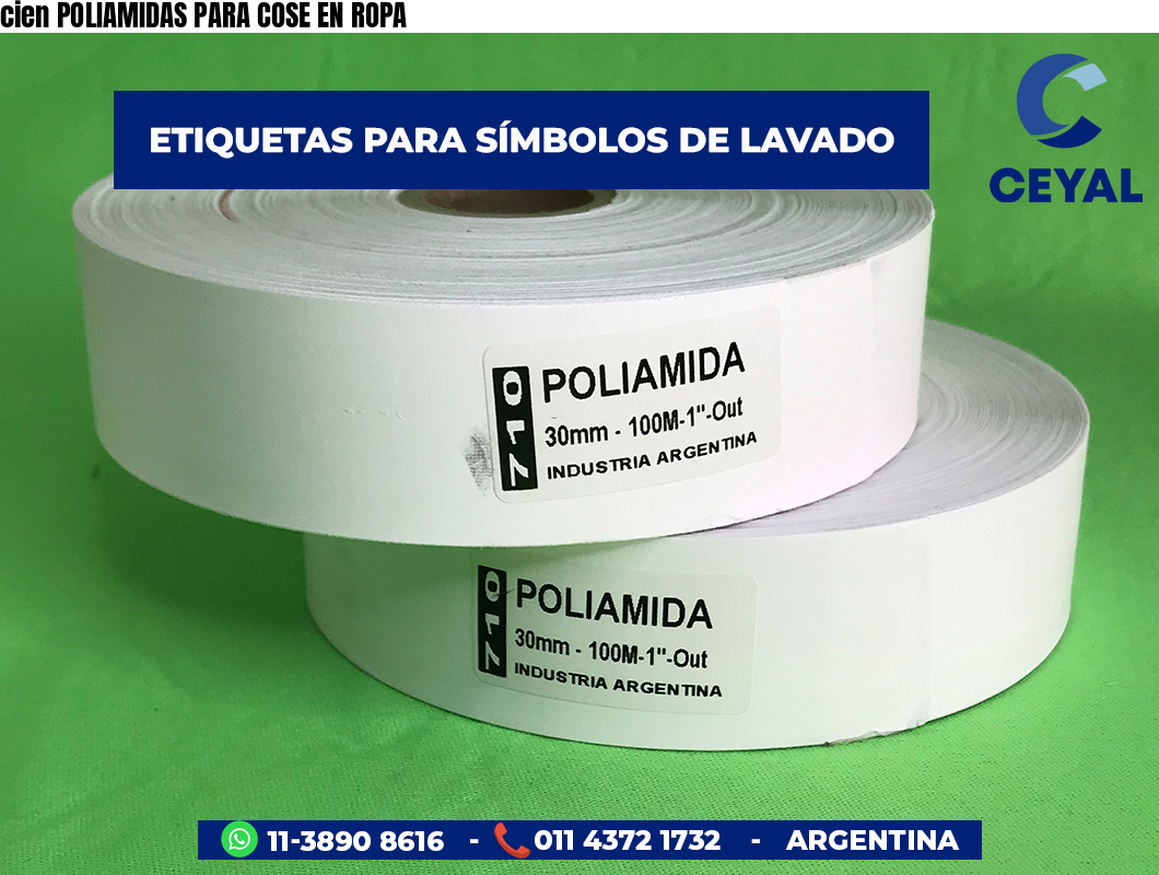 cien POLIAMIDAS PARA COSE EN ROPA