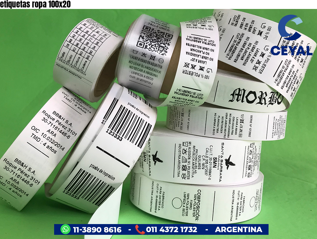 etiquetas ropa 100×20