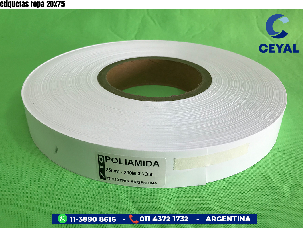 etiquetas ropa 20x75