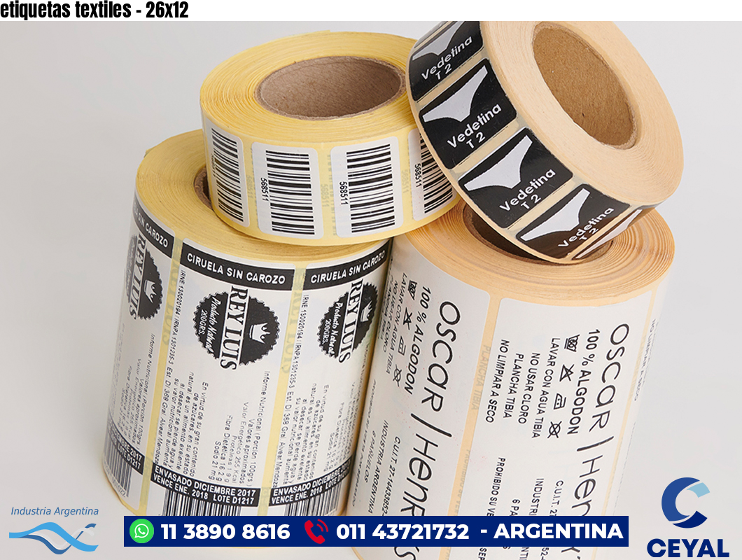 etiquetas textiles - 26x12