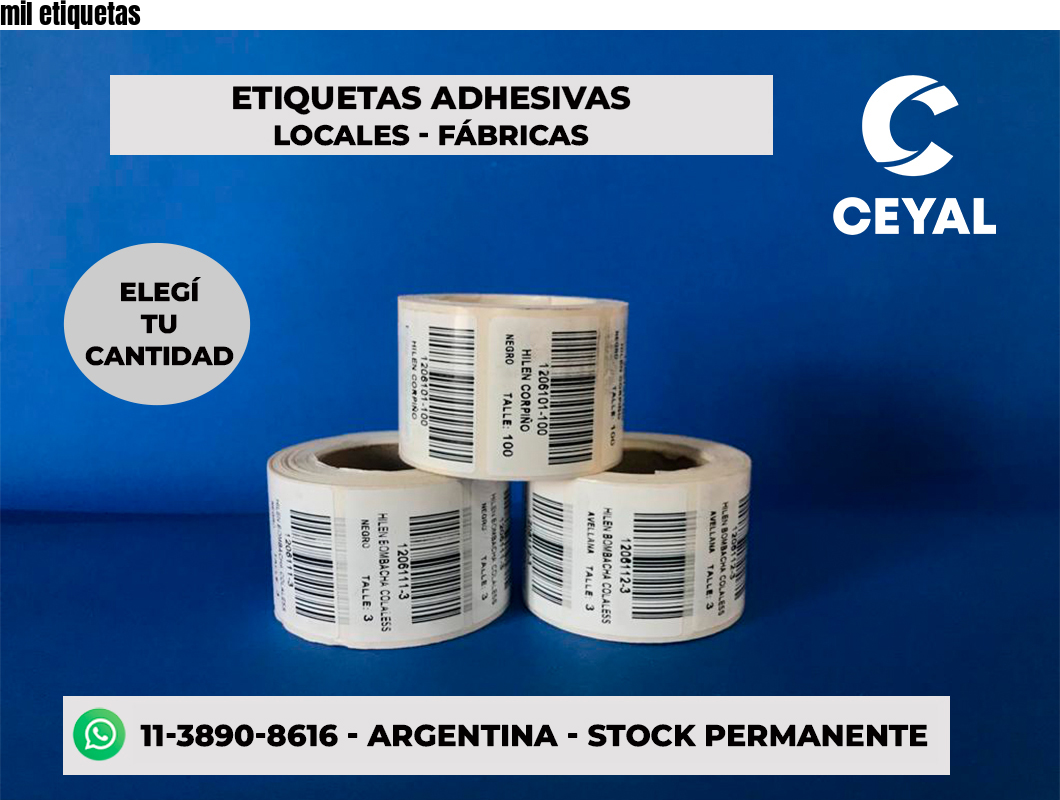 mil etiquetas