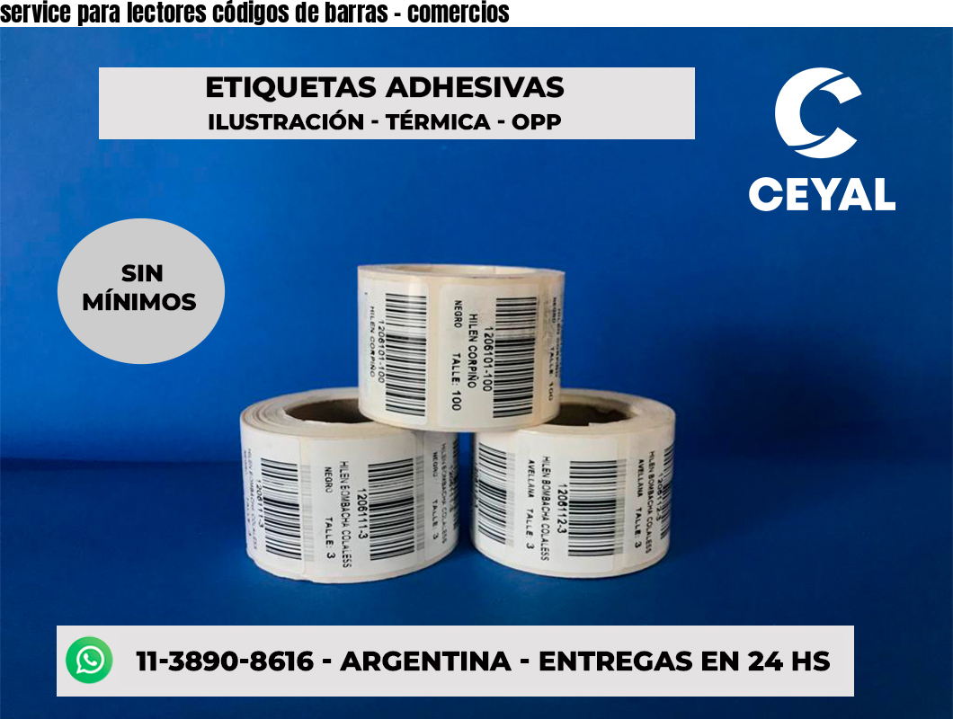 service para lectores códigos de barras - comercios