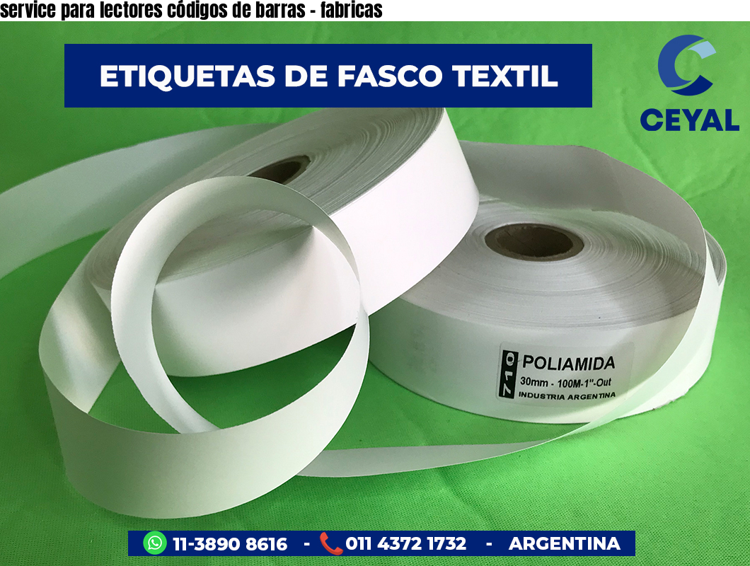 service para lectores códigos de barras - fabricas