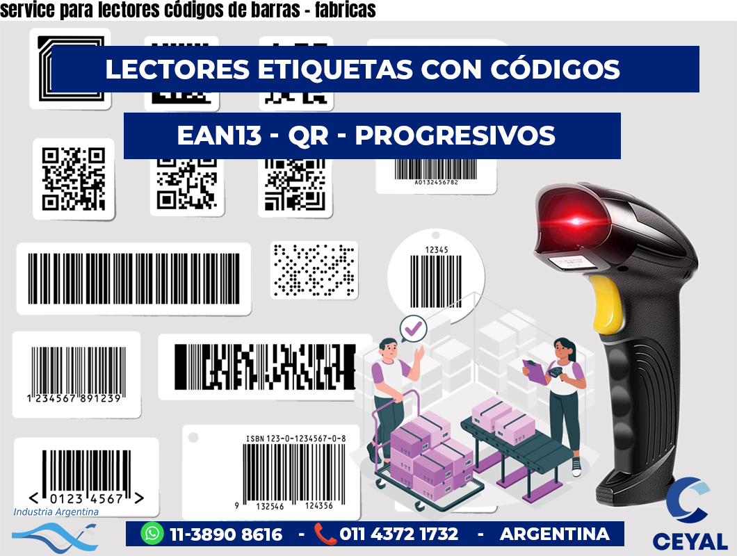 service para lectores códigos de barras - fabricas
