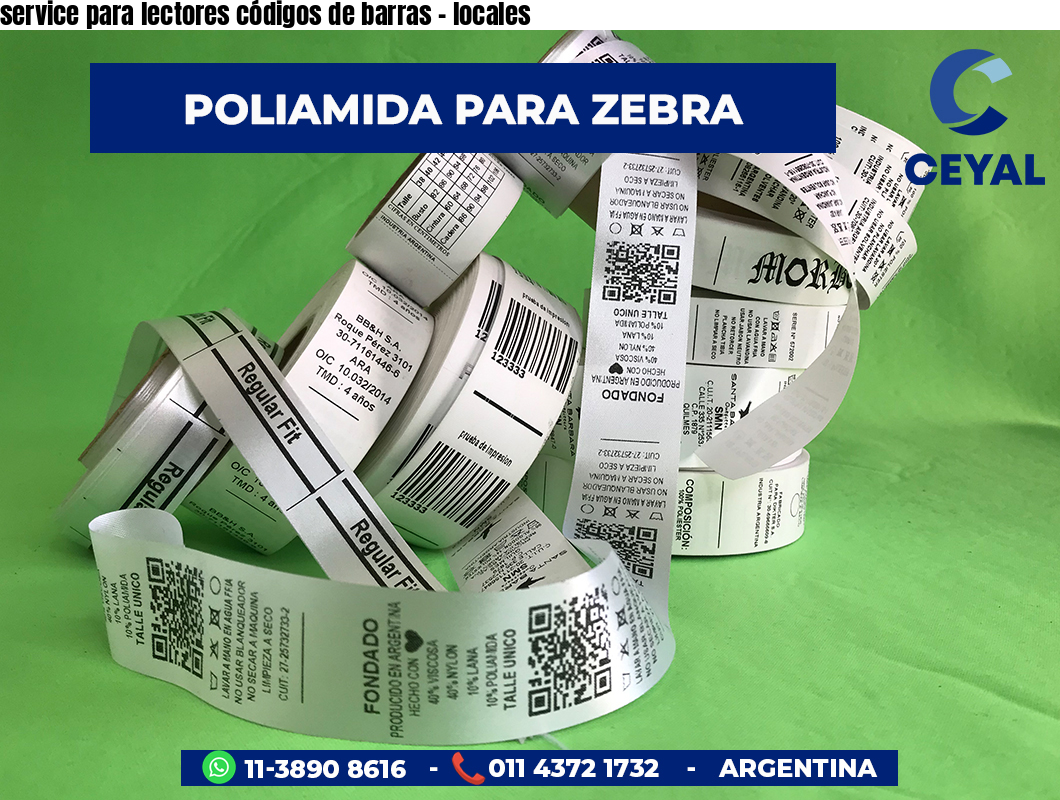 service para lectores códigos de barras - locales