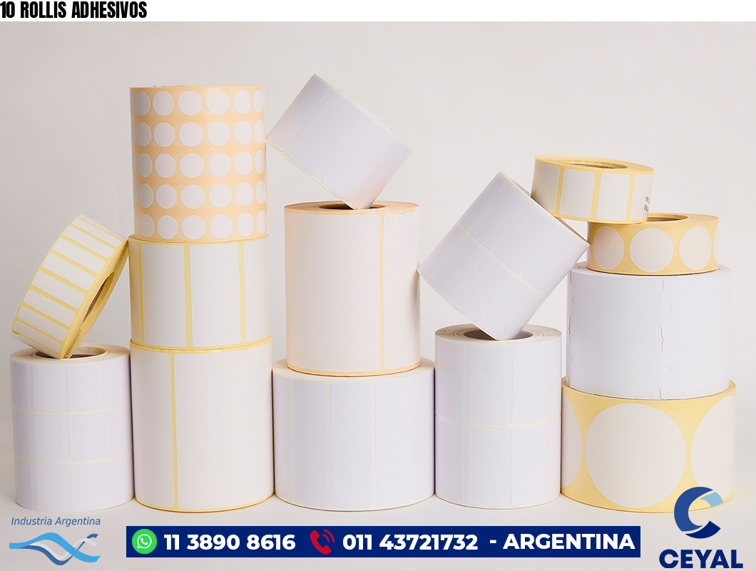 10 ROLLIS ADHESIVOS