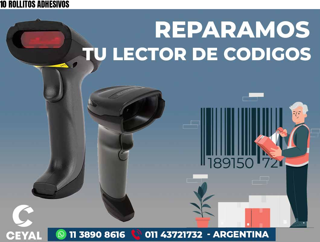 10 ROLLITOS ADHESIVOS