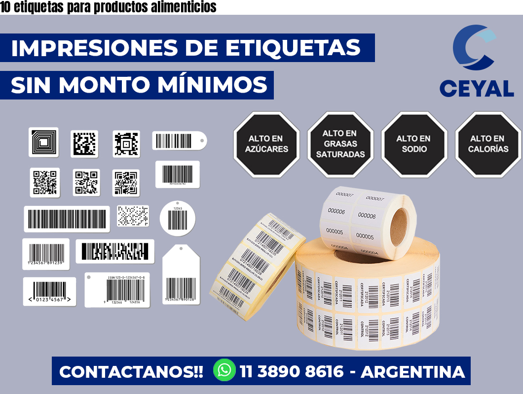 10 etiquetas para productos alimenticios