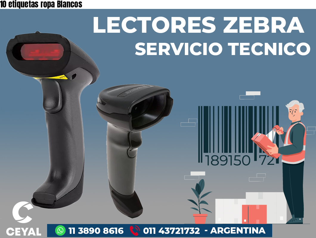 10 etiquetas ropa Blancos