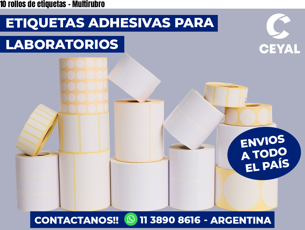 10 rollos de etiquetas - Multirubro