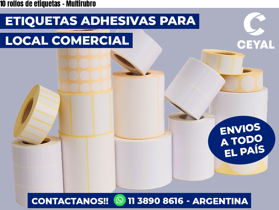 10 rollos de etiquetas - Multirubro