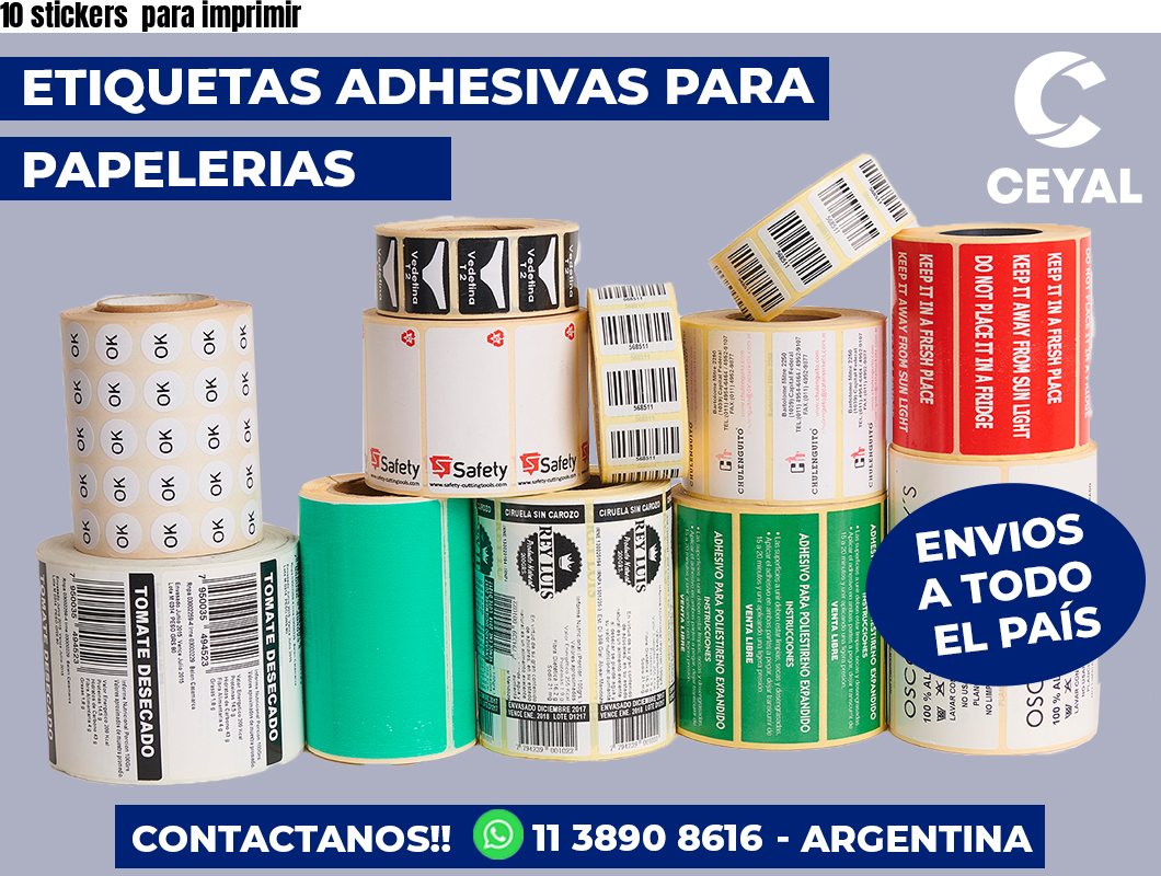 10 stickers  para imprimir
