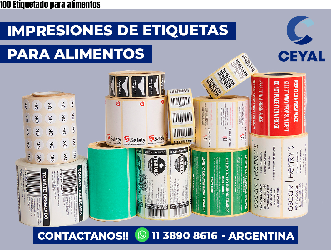 100 Etiquetado para alimentos