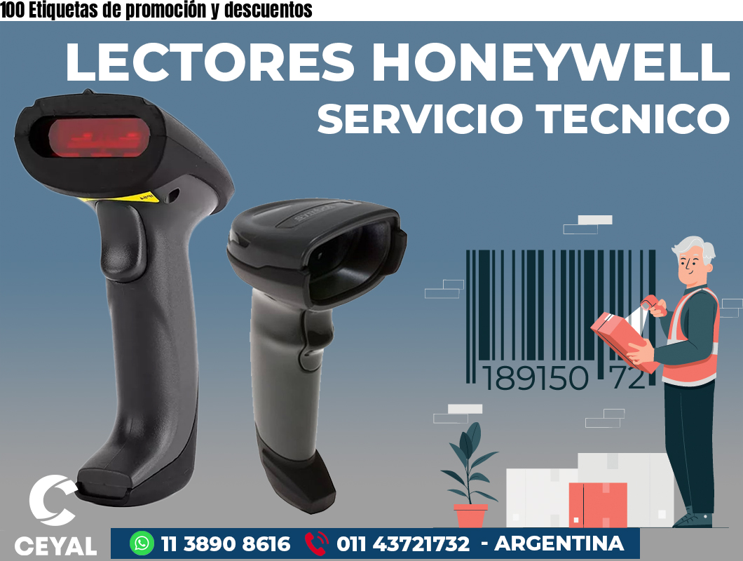100 Etiquetas de promoción y descuentos