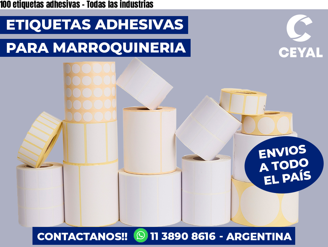 100 etiquetas adhesivas - Todas las industrias
