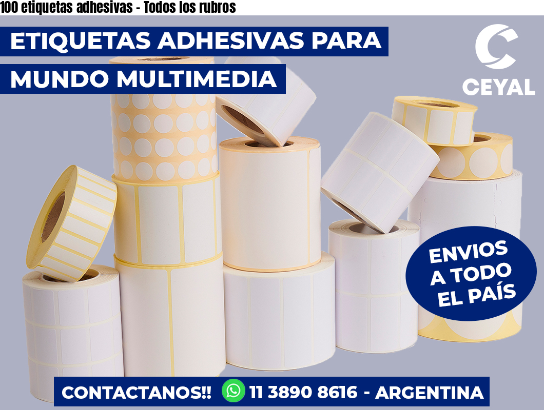 100 etiquetas adhesivas - Todos los rubros