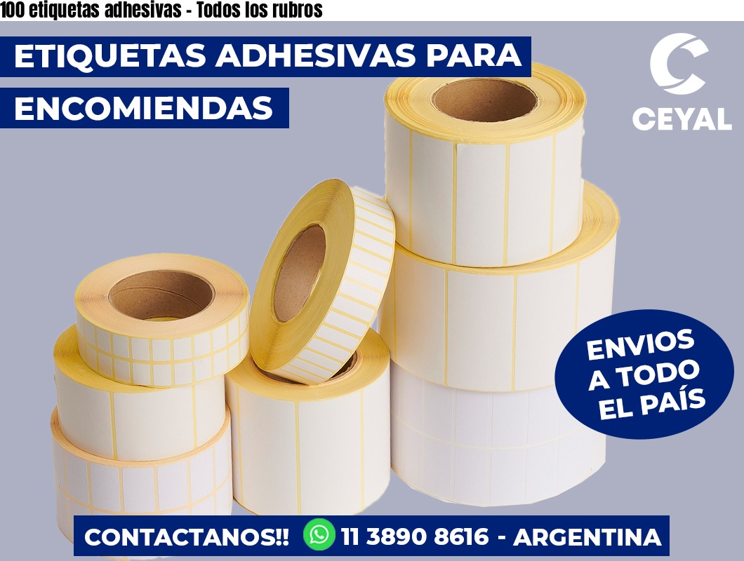 100 etiquetas adhesivas – Todos los rubros