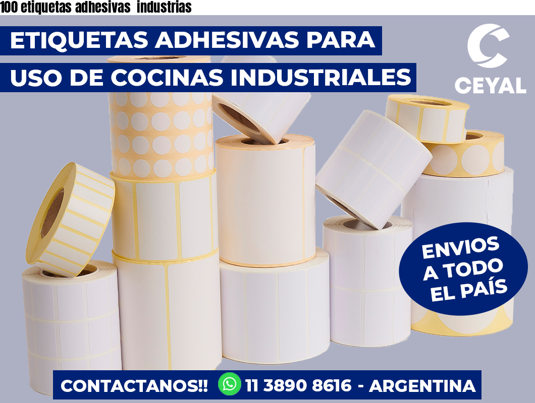 100 etiquetas adhesivas  industrias