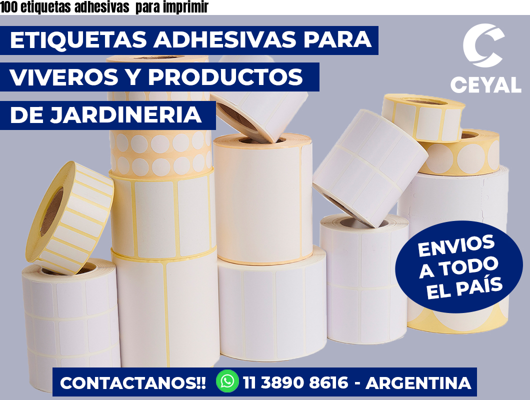 100 etiquetas adhesivas  para imprimir