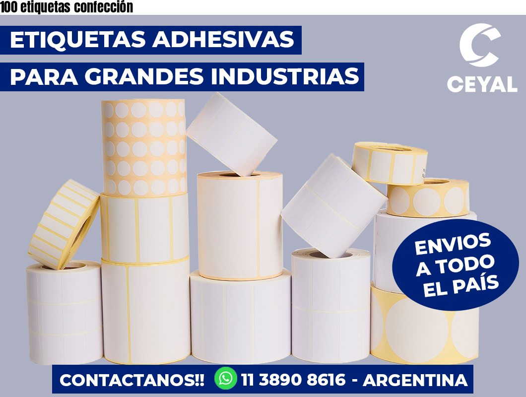100 etiquetas confección