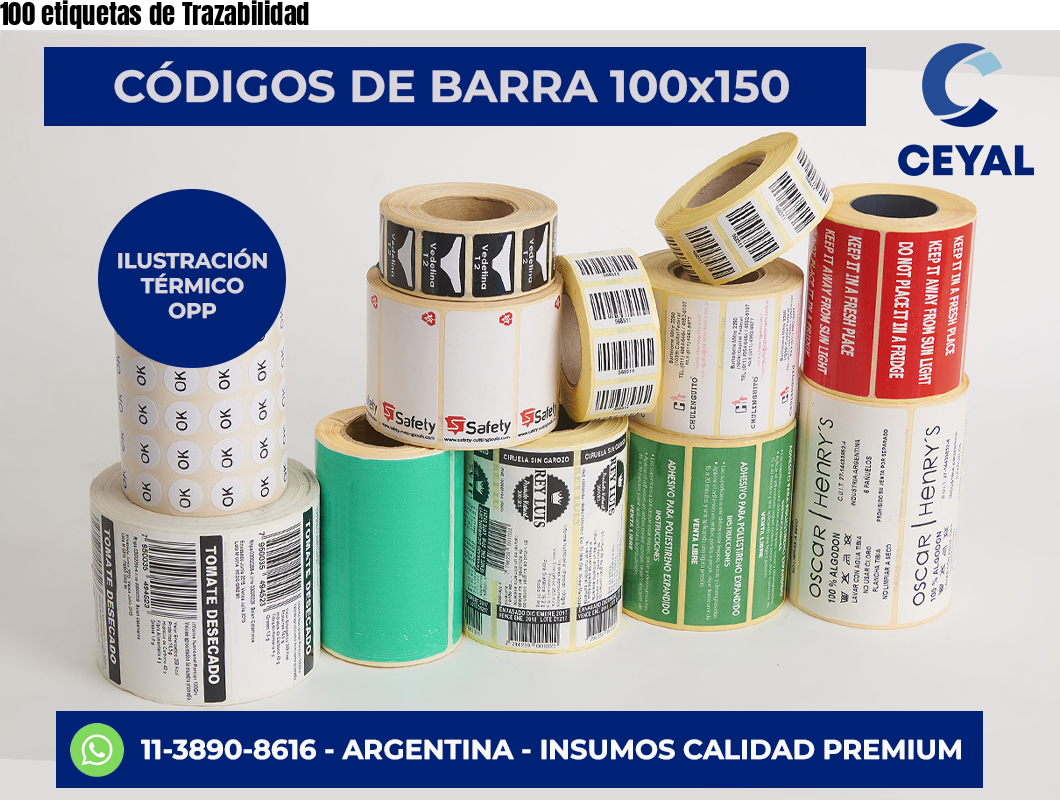 100 etiquetas de Trazabilidad