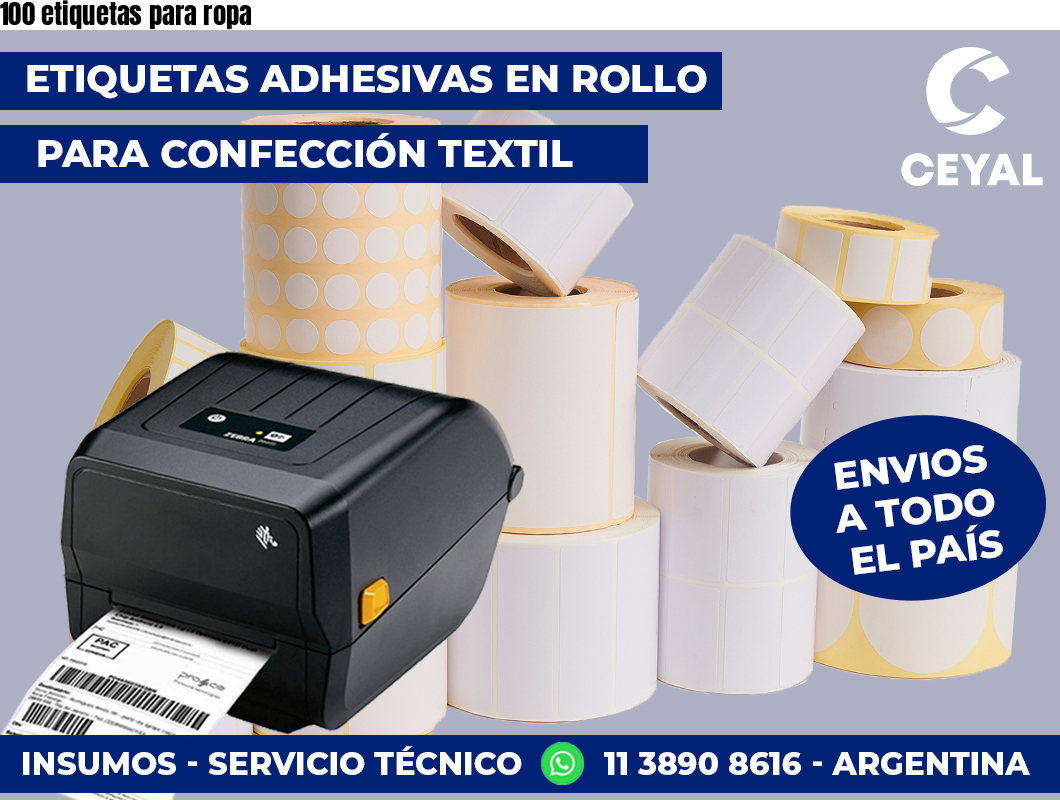 100 etiquetas para ropa