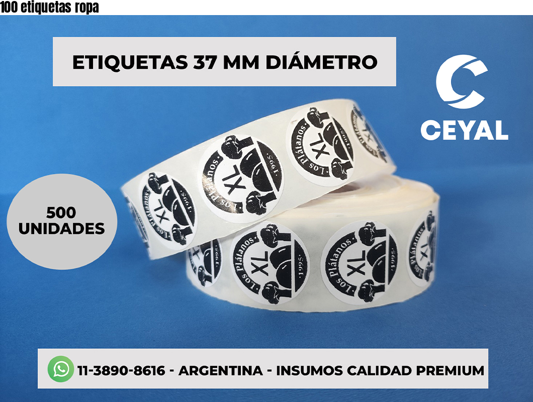 100 etiquetas ropa