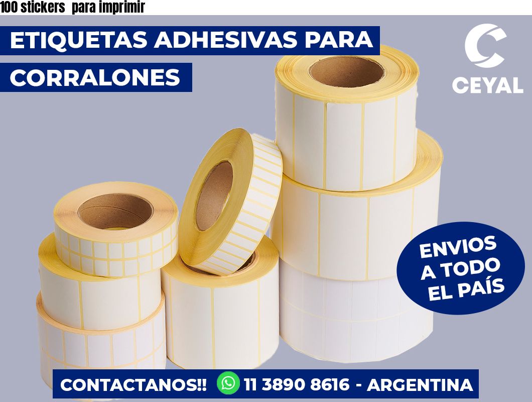 100 stickers  para imprimir