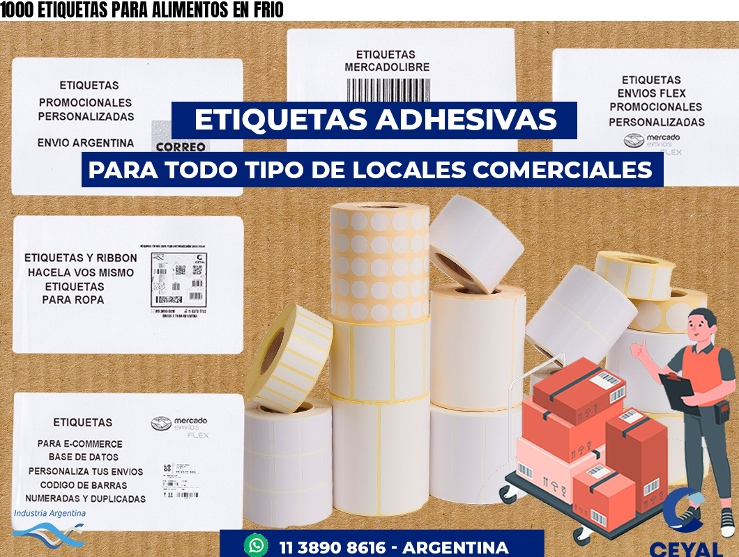 1000 ETIQUETAS PARA ALIMENTOS EN FRIO