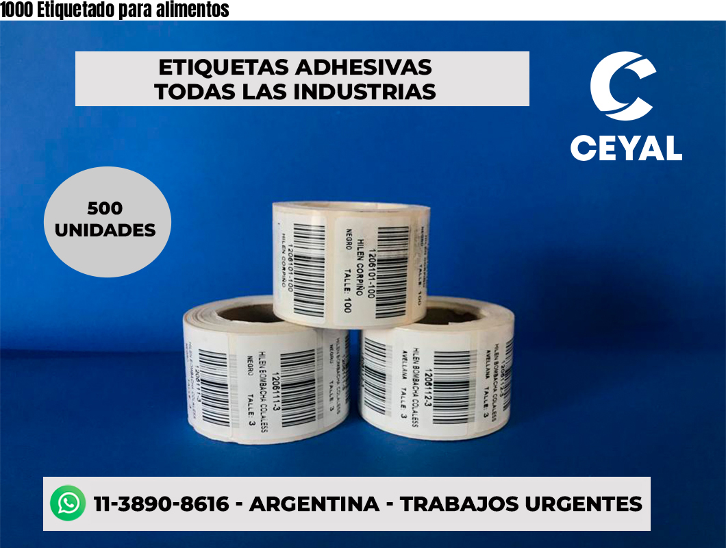 1000 Etiquetado para alimentos