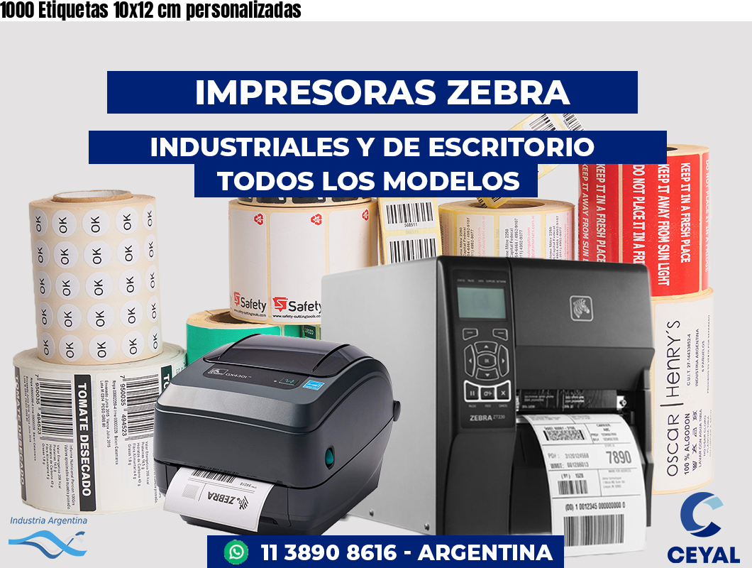 1000 Etiquetas 10x12 cm personalizadas
