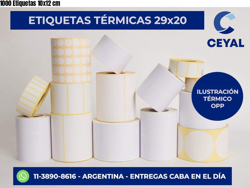 1000 Etiquetas 10×12 cm