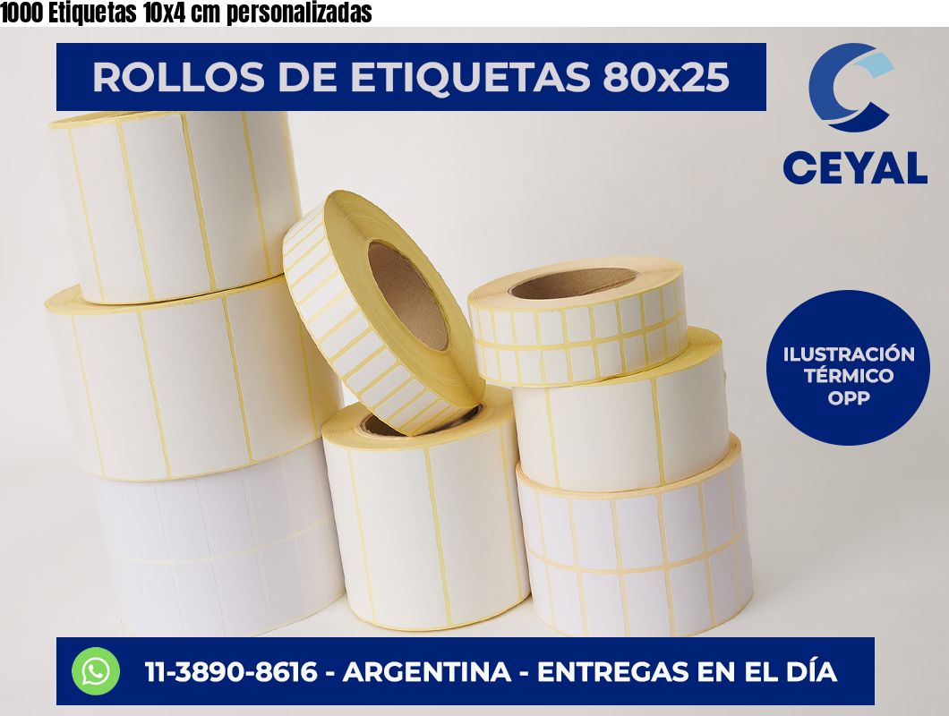 1000 Etiquetas 10×4 cm personalizadas