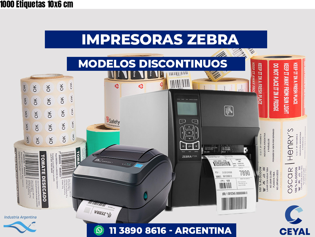 1000 Etiquetas 10x6 cm