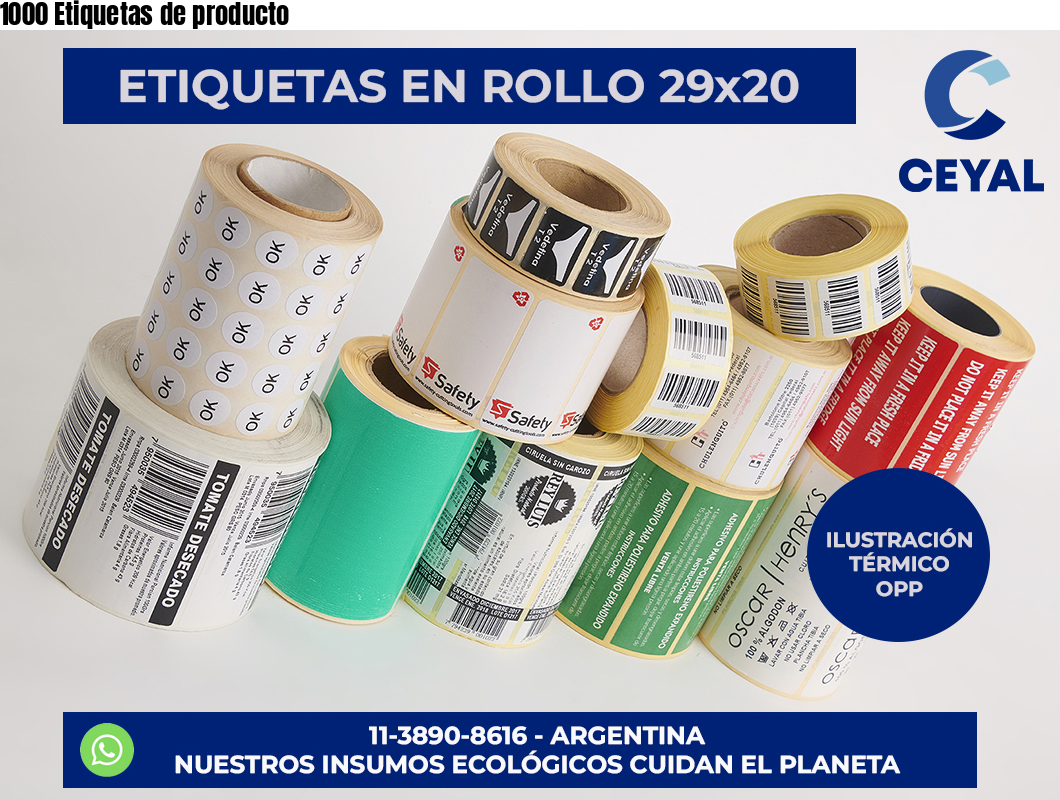 1000 Etiquetas de producto