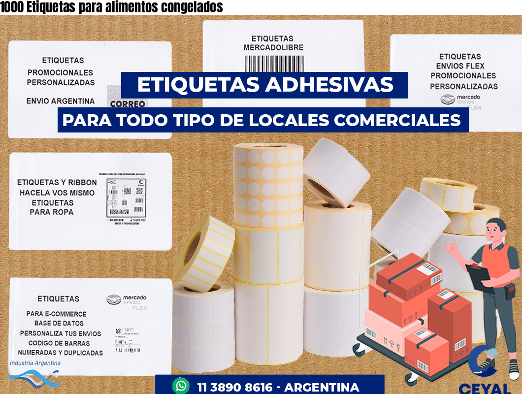 1000 Etiquetas para alimentos congelados